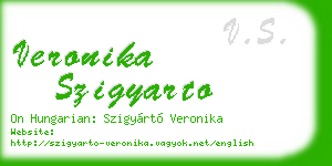 veronika szigyarto business card