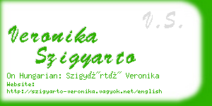 veronika szigyarto business card